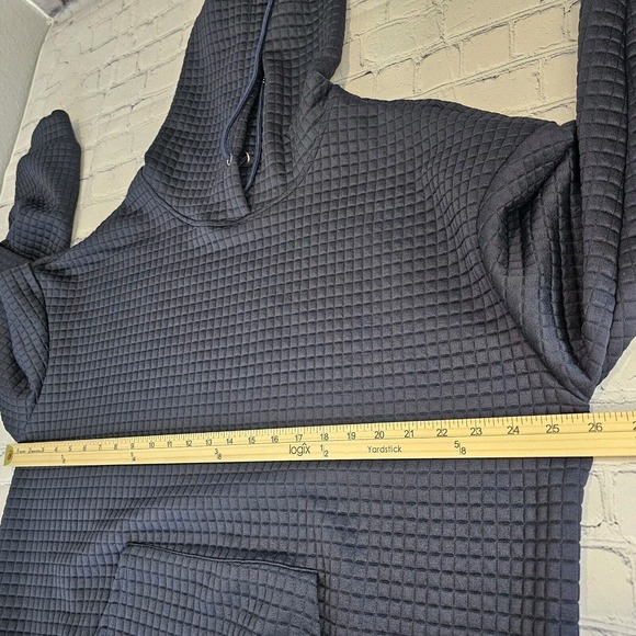 LaMode Womens XXL 2XL Blue Hoodie Textured Lightweight‎ Kangaroo Pocket - Picture 8 of 9